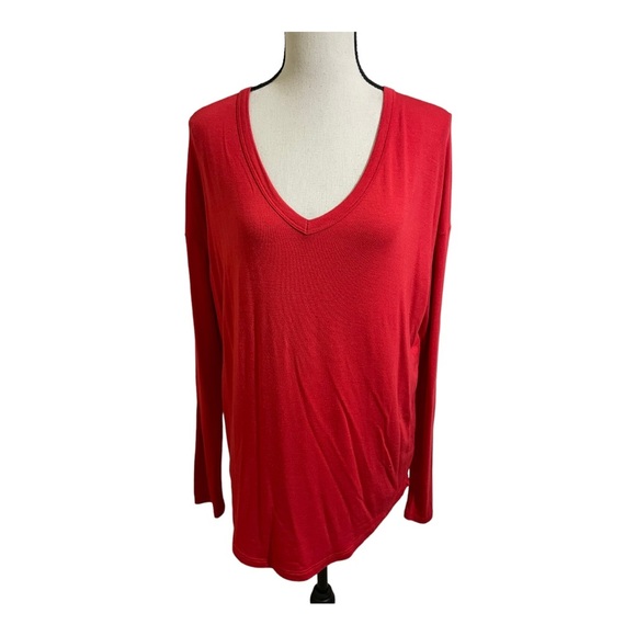 Athleta Womens cloud light relaxed fit long sleeve size Small orange . - Picture 1 of 11